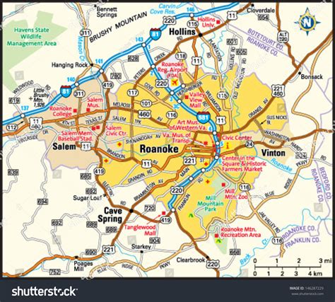 printable map of roanoke va.